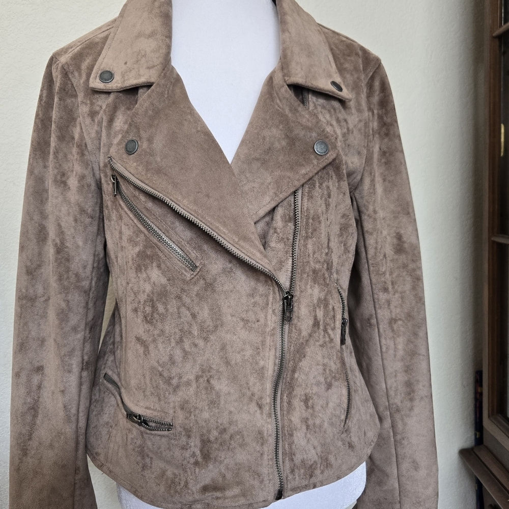 BLANKNYC Women's Taupe Suede Jacket.Size L - Picture 4 of 16